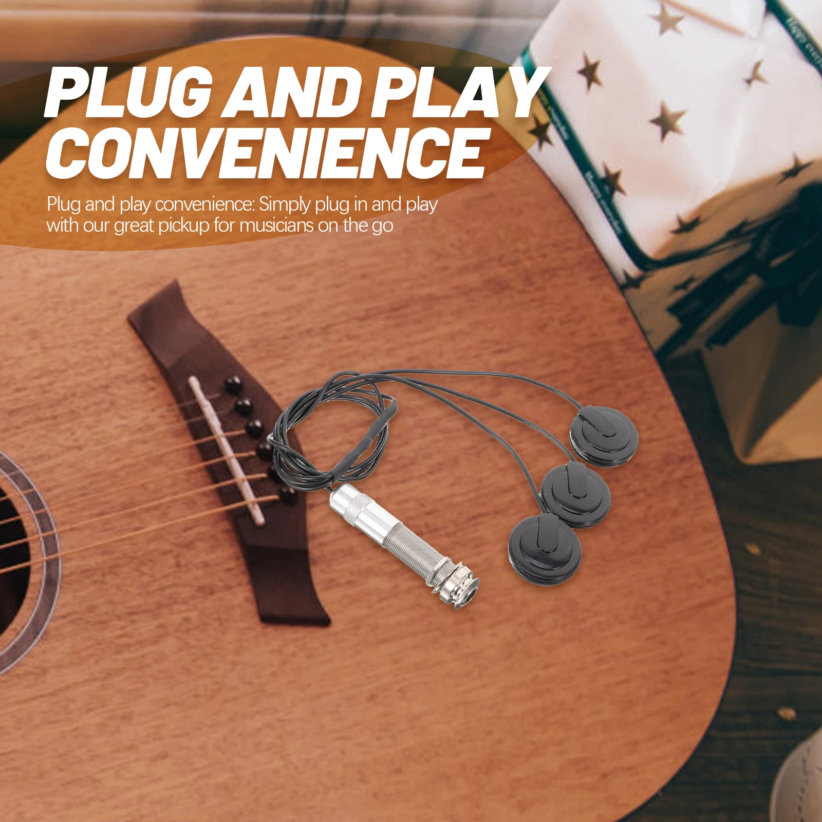 

Multi functional Pickup Patch for Guitar Banjo M Violin Non invasive Plug Play Sound Quality Adhesive Included Guitar