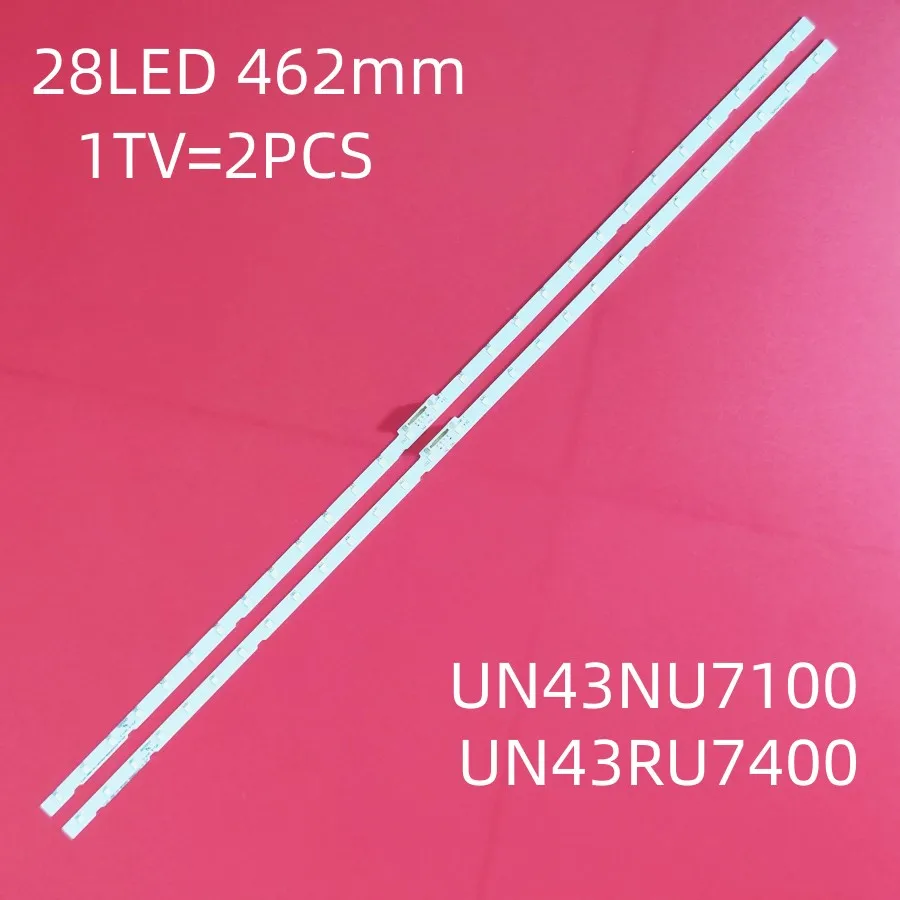 LED strip(2)for Samsung UE43N5510 43NU7100 UE43NU7100 UN43NU7100 UE43NU7100U AOT_43_NU7100F UE43NU7120U UE43NU7170U BN96-45954A