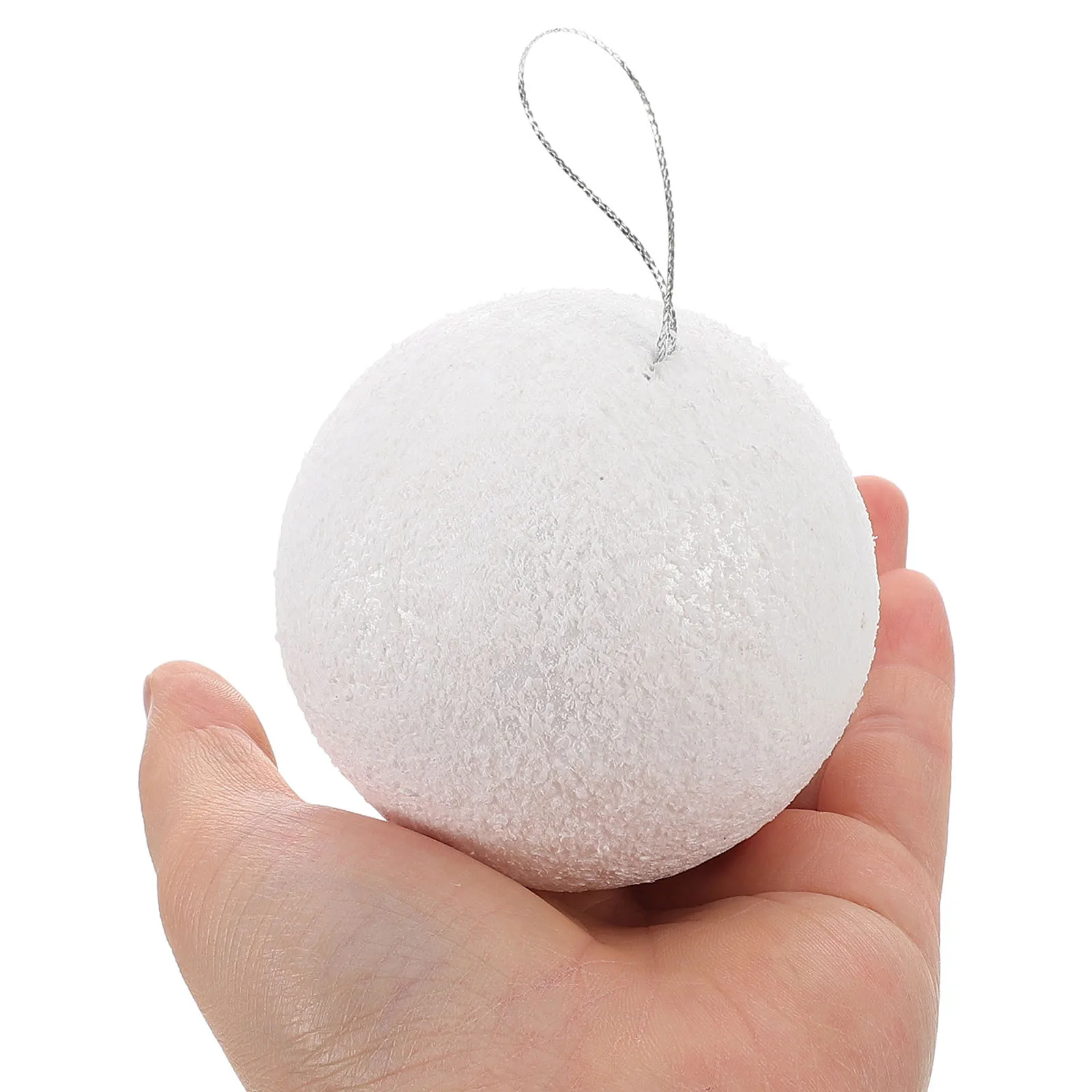 

18Pcs Christmas Tree Foam White Balls Snowball Ornaments Xmas Hanging Baubles Holiday Decor Lightweight Foam Decorations