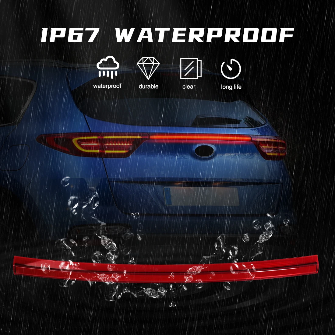 Tail Light For Kia KX5 Sportage QL LX / EX 2018 2019 2020 2021 Rear Bumper Reflector Startup Brake Warning Turn Signal Lamp 12V