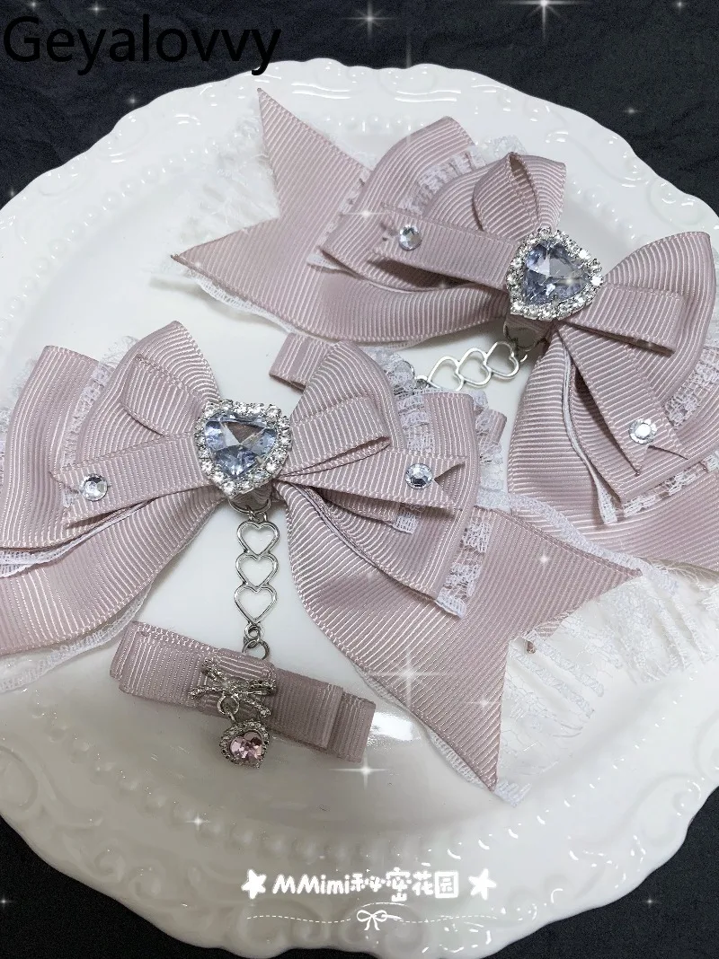 

Новая заколка для волос в японском стиле ручной работы 2026 года, оригинальная, в стиле Лолита, милая, универсальная, розовая, для девочек, массовое производство