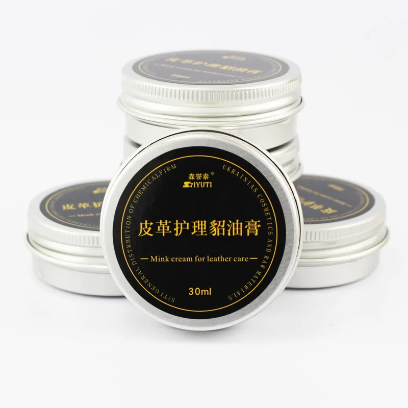 1Pcs Leather Craft Pure Mink Oil Cream For Leather Maintenance 30ml Shoes Care Cream Leathercraft Accessories