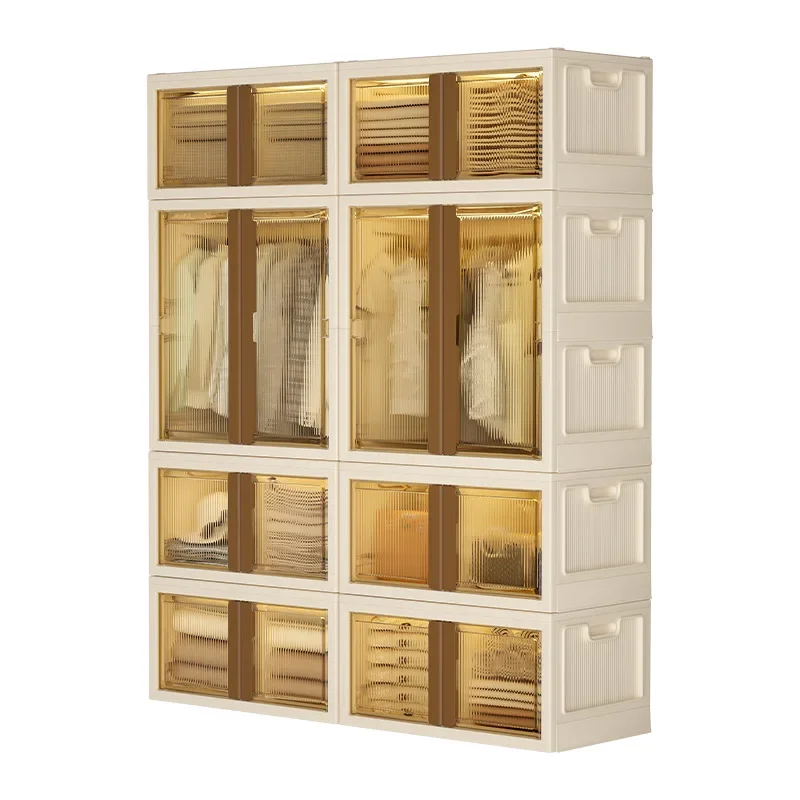 

Household large capacity floor to ceiling wardrobe storage box, light luxury cloakroom dust proof storage wardrobe