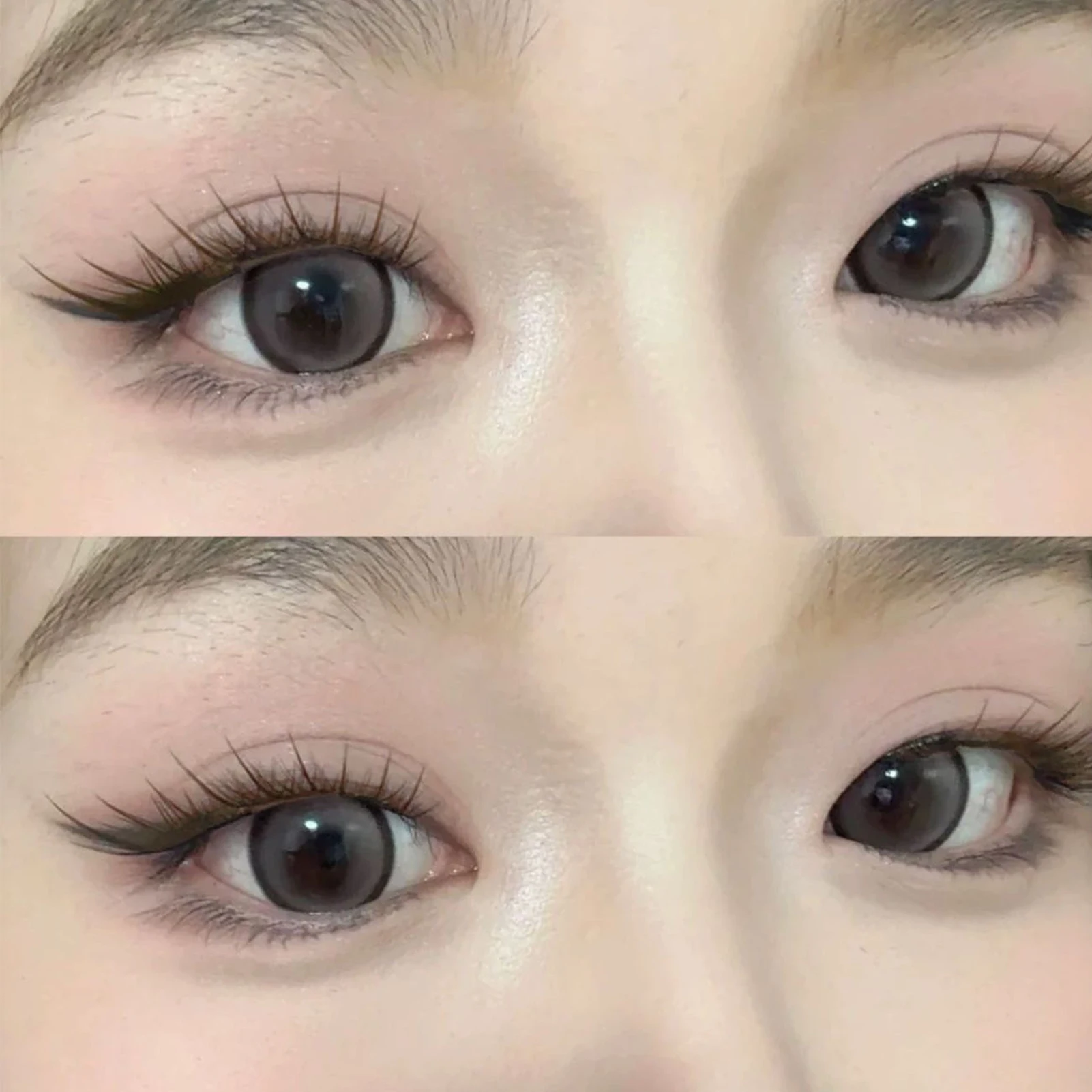 10 Rows Brown Single Cluster False Eyelashes Anime Fox-eye cat Segmented Natural Thick curled up Volume For Cosplay Party makeup