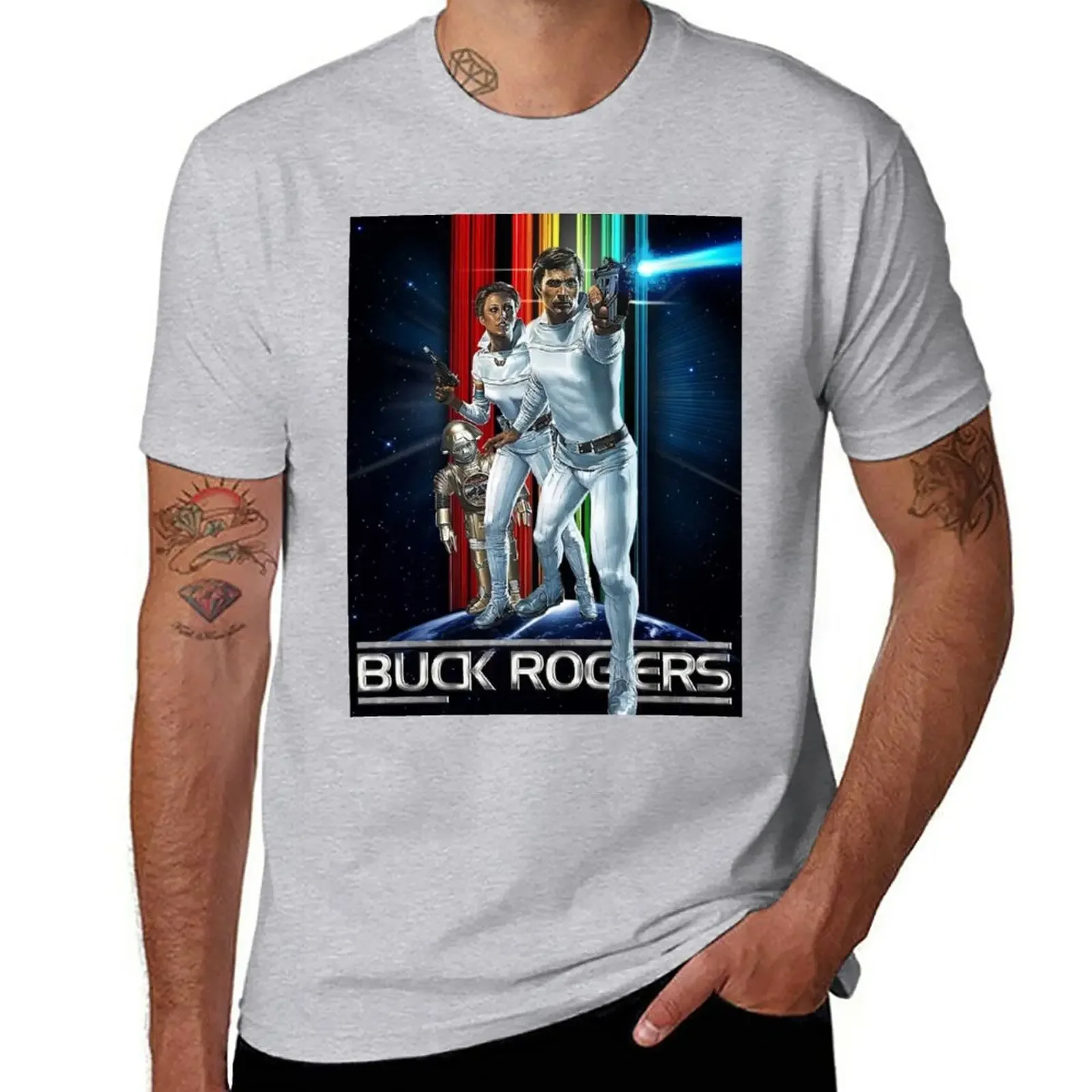 Nueva camiseta de Buck Rogers in The 25th Century, camisetas gráficas, ropa Hippie, camiseta sublime para hombre