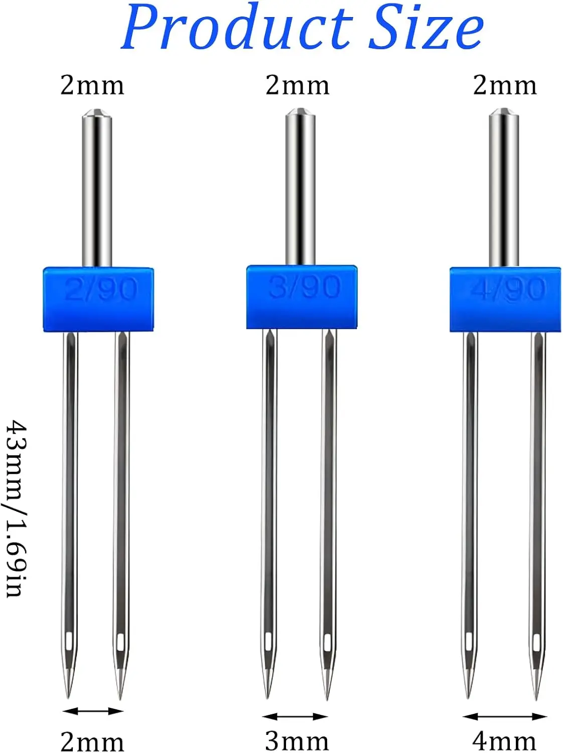 2mm/3mm/4mm Double Needle Kit for Household Sewing Machine Embroidery Crochet Machine Needles Home DIY Sewing Accessories