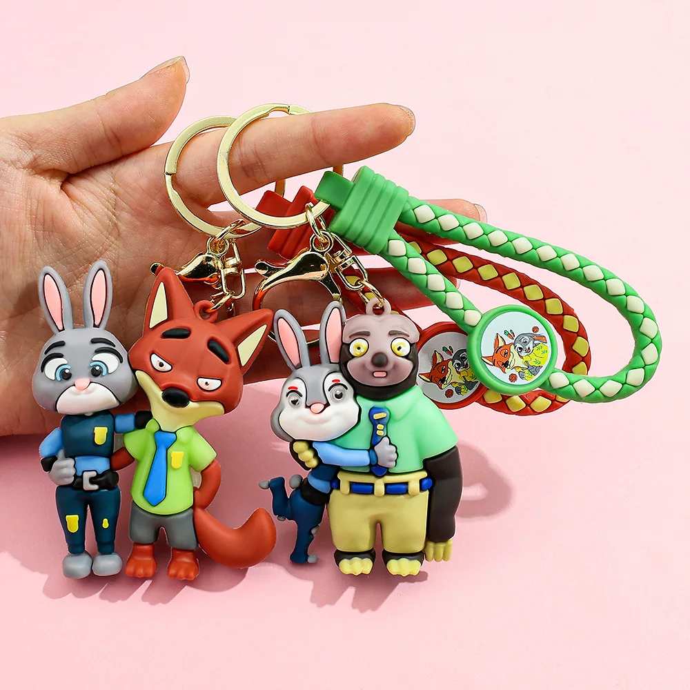 

2025 Anime Movies Figure Keychain Cute Judy Nick Keychain for Hanging Bag and Gift for Friends
