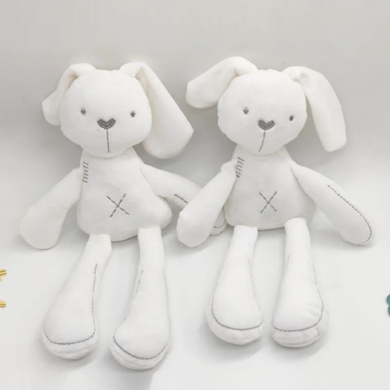 Poupée apaisante en peluche pour bébé, lapin de sommeil, jupe rose, grande poupée mignonne, lit 2025