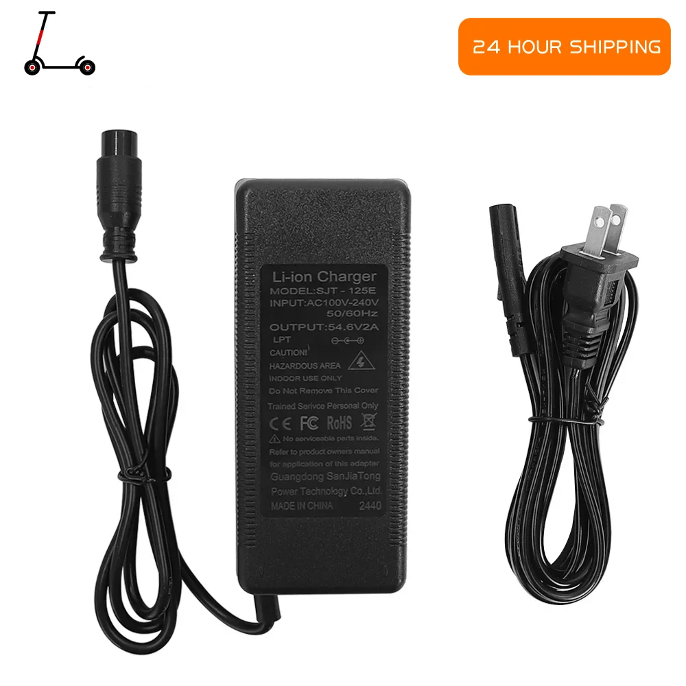 

Universal Battery Charger 54.6V 2A for Roadrunner/Arwibon /Mukuta/Titán/Apollo/Vsett Electric Scooter Charger GX16 Connector