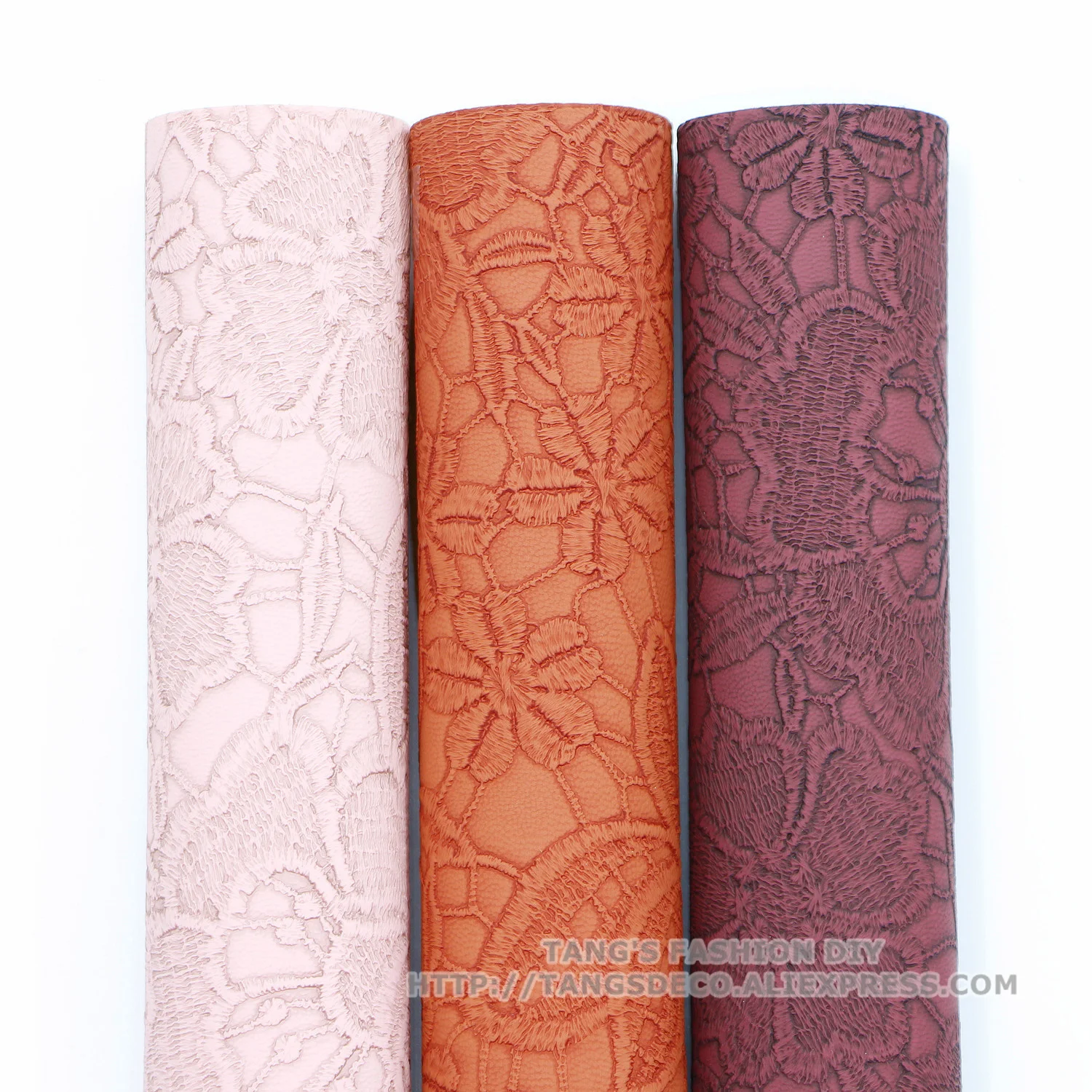 10pcs---20x22cm Embossed Lace Flower Shape Beautity DIY Synthetic Faux PU Leather