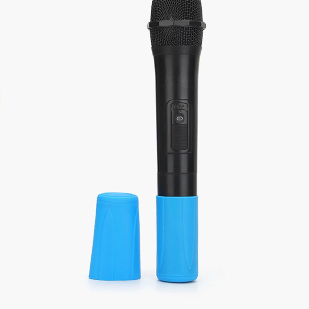 

4pcs Microphone Silicone Bottom Anti Rolling Sproof Protective Cover For Handheld Wireless Mic Anti-Slip Sleeve Rod Sleeve