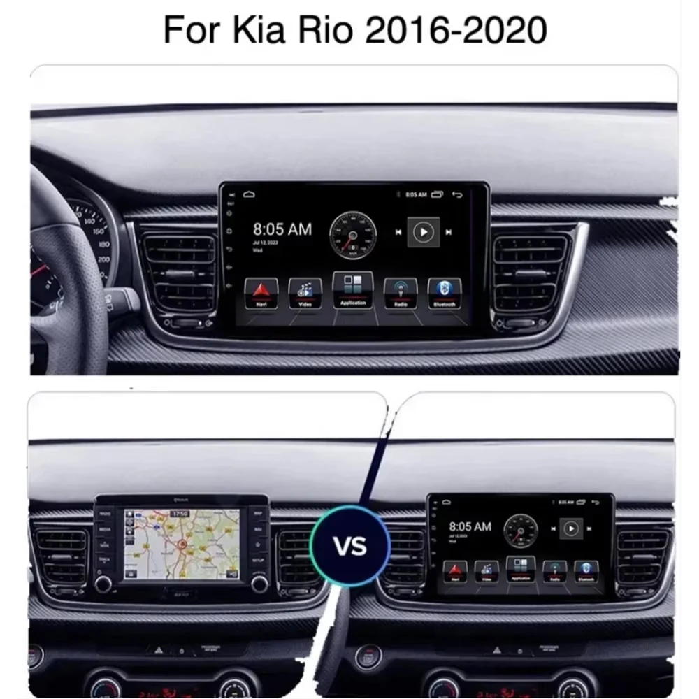 Android 16 CarPlay&Auto For Kia RIO Stonic YB 2016 - 2020 Car Radio Stereo GPS Navigation Multimedia Player Wireless WIFI BT FM