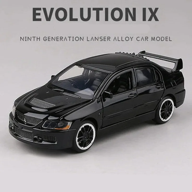 

1:32 Mitsubishis Lancer Evo lX 9 Alloy Car Model Diecast Metal Toy Vehicle Car Model ，Simulation Sound Light Kids Gift