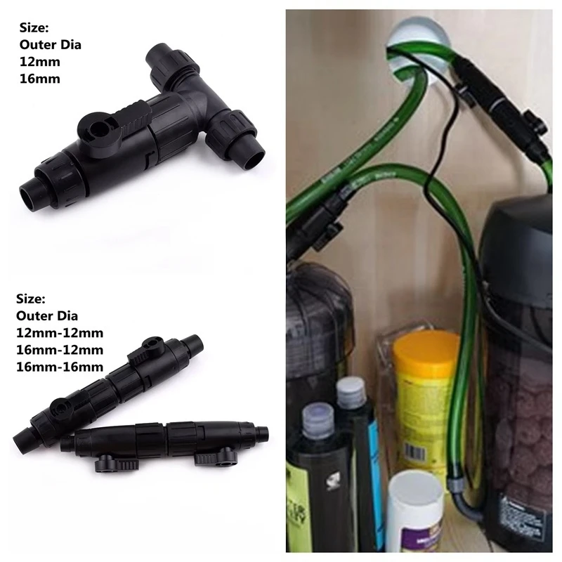 12/16mm Pagoda Hose Quick Connect Valve Garden Irrigation Fittings Aquarium Quick Release Valve Of Water Pipe Fish Tank