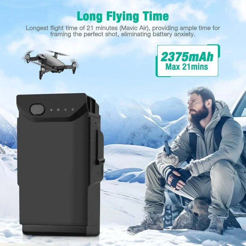 For Mavic Air 1 Drone Battery 11.55V DJI Mavic Air Intelligent Flight Battery 2375mAh Mavic Air 1 RC Quadcopter Battery 21 Mins