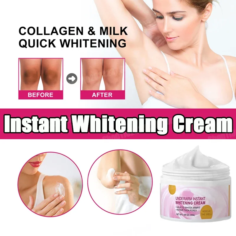 Body Whitening Cream Underarm Legs Knee Elbow Armpit Bleaching Cream Improve Dull Remove Melanin Brighten Skin Care