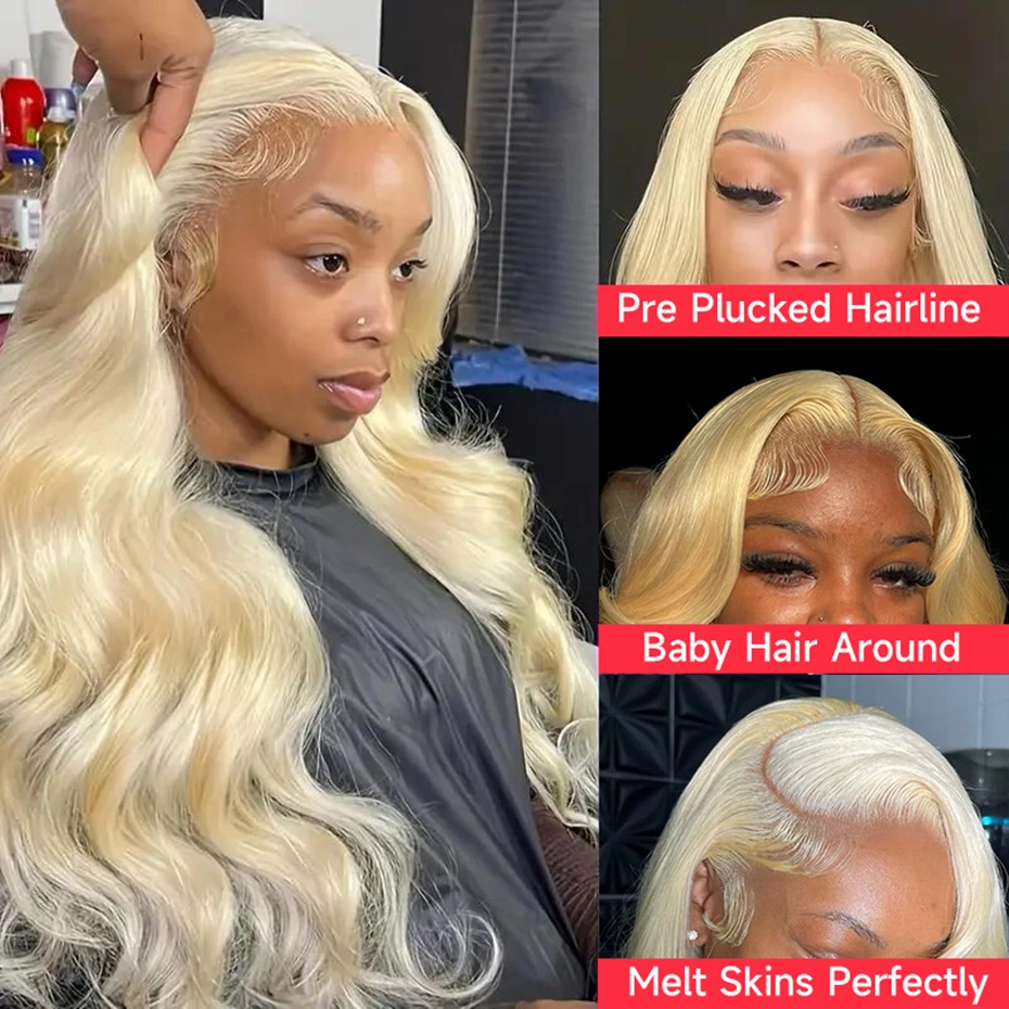 40 42 بوصة 613 شقراء الدانتيل شعر مستعار أمامي شعر الإنسان ريمي البرازيلي 13x4 13x6 360 Hd شفافة الجسم موجة الدانتيل الباروكة الأمامية للنساء #4