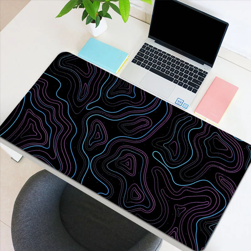 Large Topographic Gaming Mouse Pad - Non-Slip Rubber Base Perfect for Office Home Gaming Great Christmas Halloween Gift