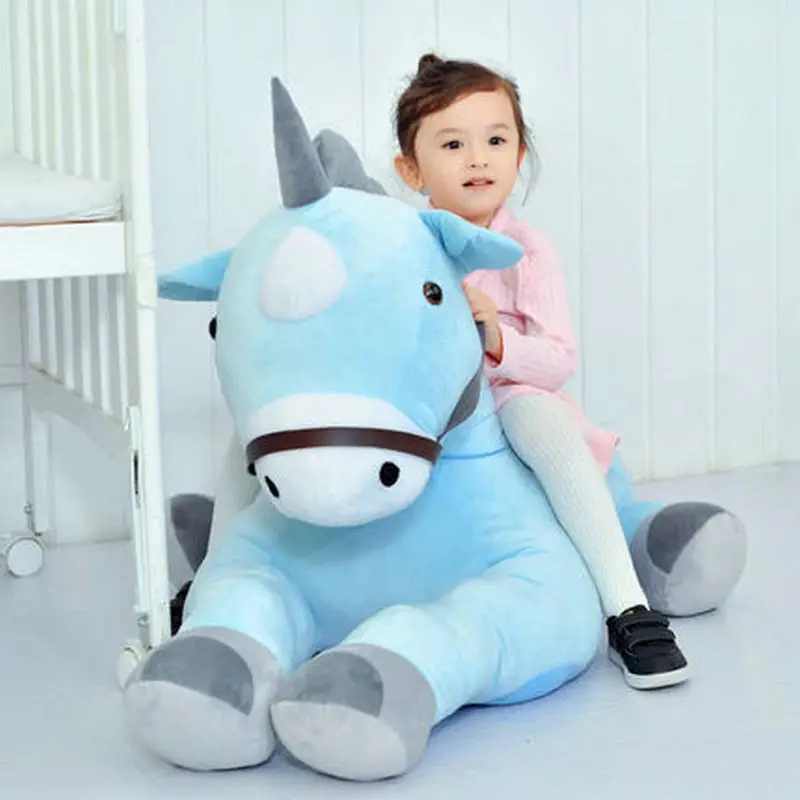 New Styles 50-130CM Giant Size Unicorn Plush Toy Cloth Pillow Stuffed Animal Horse Doll High Quality