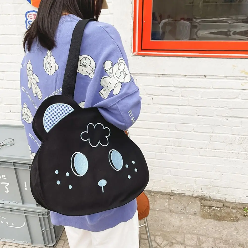 

Storage Pouch Trendy Bear Shoulder Bag Cute Y2k Cosmetic Storage Organizer Portable Household Shopping Bags Female