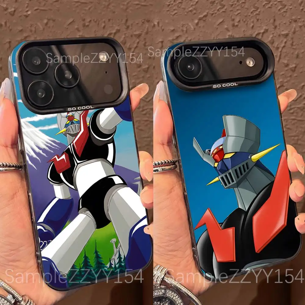 

M-Mazinger Z Robot Phone Case For iPhone 17,16,15,14,13,12,X,8,Pro,Max,Plus,E,SE4,Air,Mini Black IMD Matte