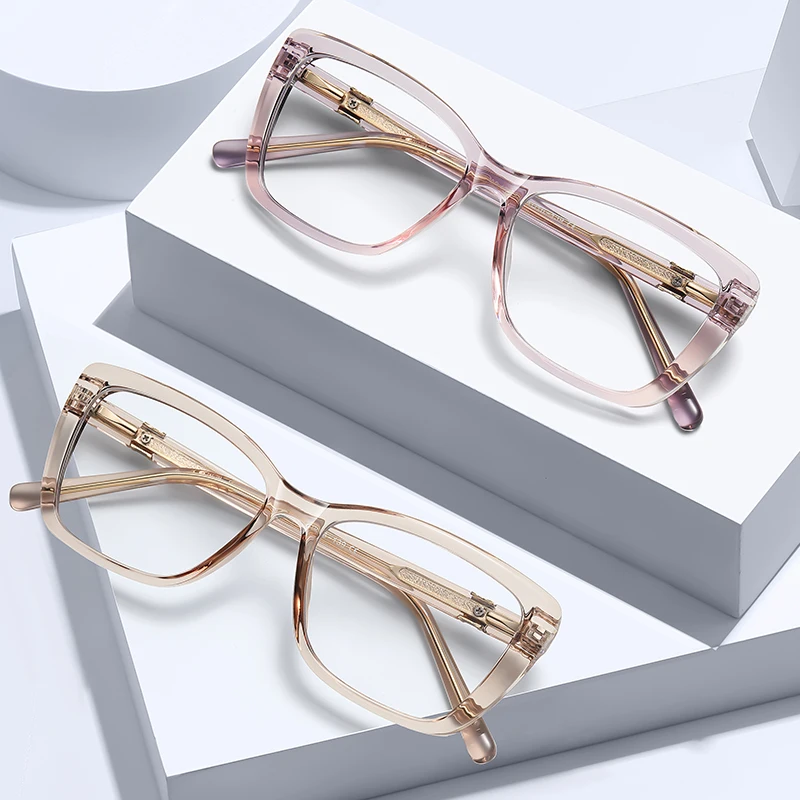 

82318 Retro Durable TR90 Women Cat Eye Myopia Hyperopia Reading Eyeglasses Medical Grade Female Prescription Glasses
