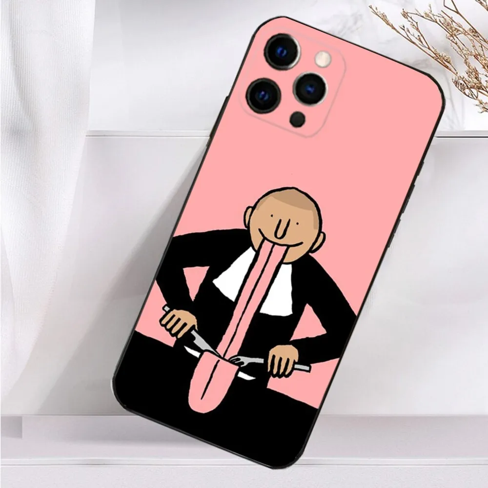 J-Jean Art Jullien Phone Case For iPhone 16,15,14,13,12,11 Plus,Pro Max,XS,X,XR,SE,Mini,8,7 Soft Silicone Black Cover