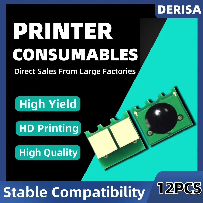 12 Uds CE270A CE271A CE272A CE273A Chip de tóner para HP CP5525 5525 5520 M750 M750dn Chip de cartucho de tóner 650A