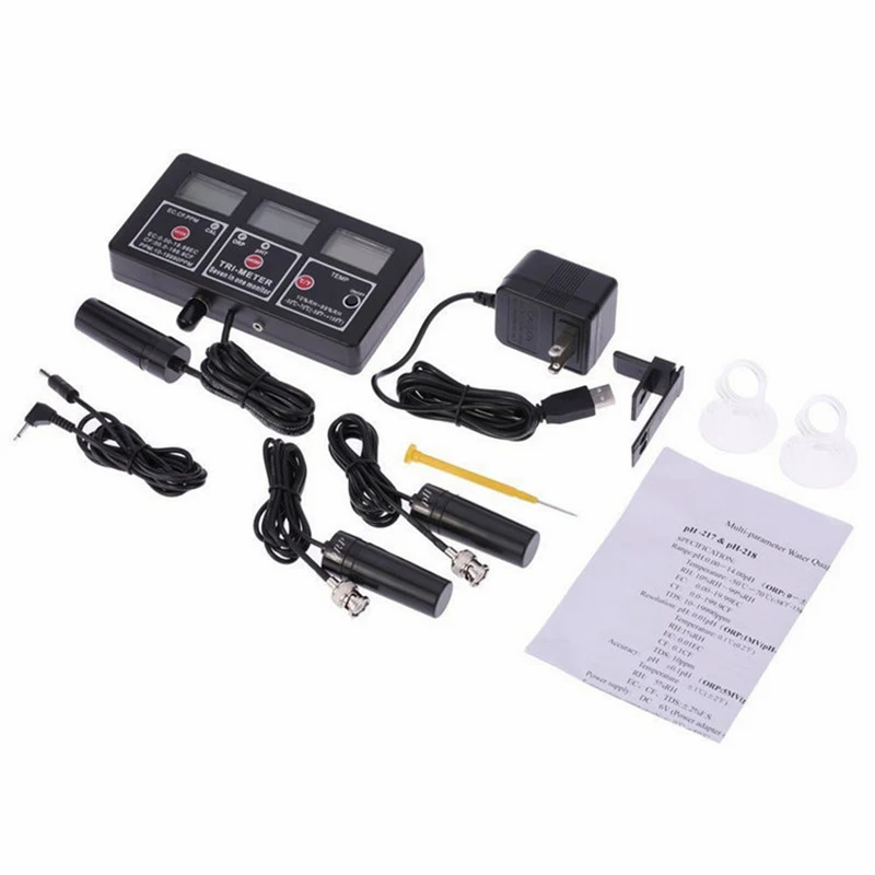 Monitor multifunción ORP TDS EC, prueba de temperatura CF, tanque de Acuario, minería, investigación médica, Ph, calidad del agua, 7 en 1 metros