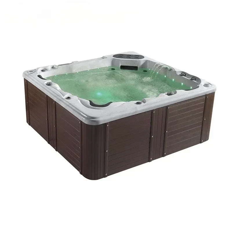 Large Outdoor Acrylic Hot Hub,Multi-person Garden Yard Home Swimming Pool,Big Constant Temperature Massage Spa Bathtub