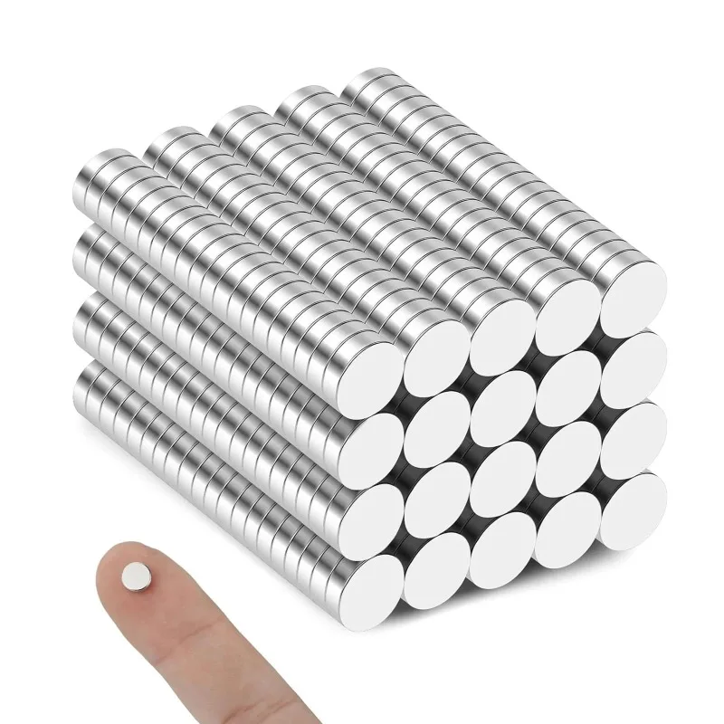 100 Piece 6x2mm Strong Round Magnets for Fridge, DIY, Building, Scientific, Craft, Education