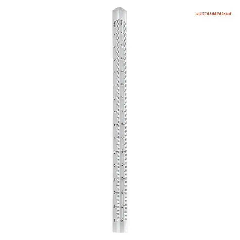 투명 삼각형 프리즘 눈금자 건축가 눈금자 0-15cm 직선 눈금자