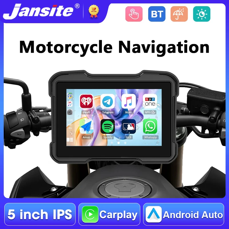 

Portable 5 inch Motorcycle Navigation GPS Support TPMS BT5.0 Wireless Carplay Android Auto Moto Monitor IPX7 Waterproof