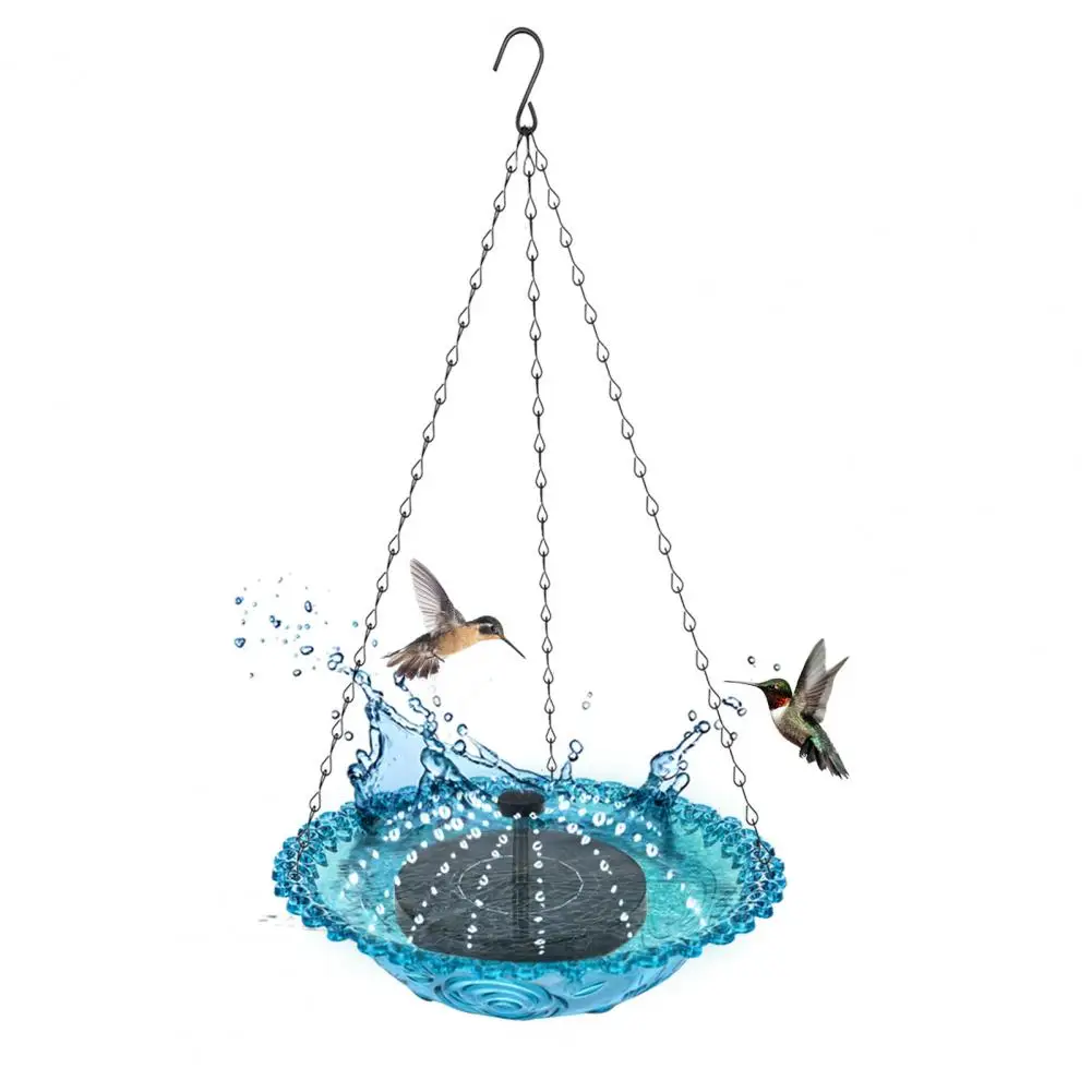 Птичьи фонтаны на солнечной энергии, подвесная птица, фотонасос, многофункциональная раковина для кормления питьевой воды для внутреннего дворика