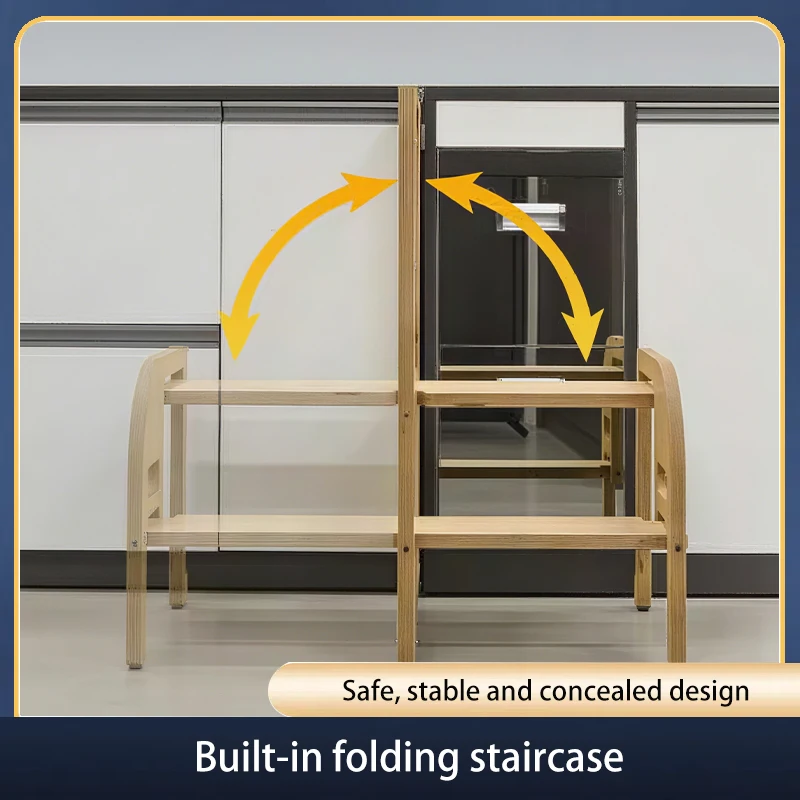 

Ультратонкий складной табурет-ступенька для хранения кухонного шкафа, легкая нескользящая бытовая лестница, универсальный левый и правый дизайн