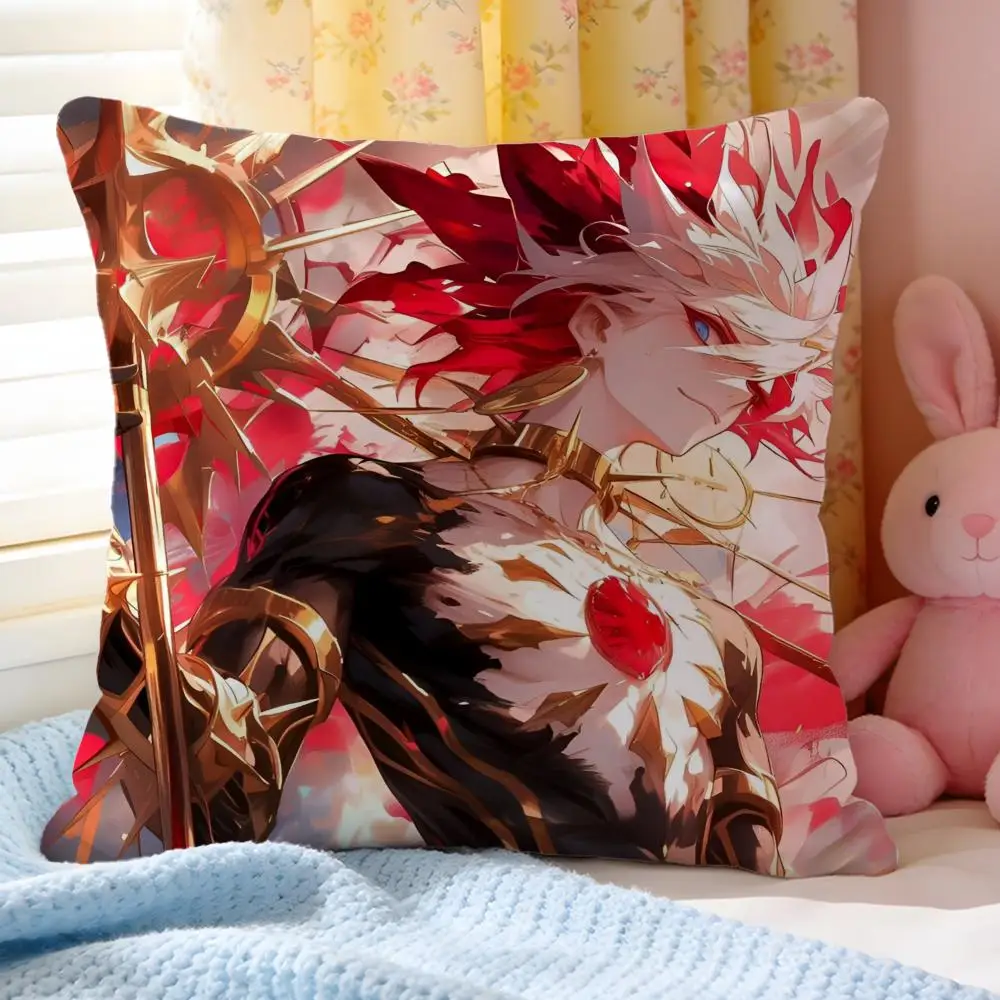 Games F-FateGrand Order Pillow Case Soft Washable Short Plush Modern Decorative Cushion for Sofa Bed Office Car Living Room