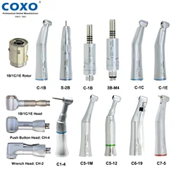 COXO Manipolo contrangolo Dentale LED Manipolo a bassa velocità Rapporto di riduzione/aumento Canale interno Tipo E Strumenti dentali CX235