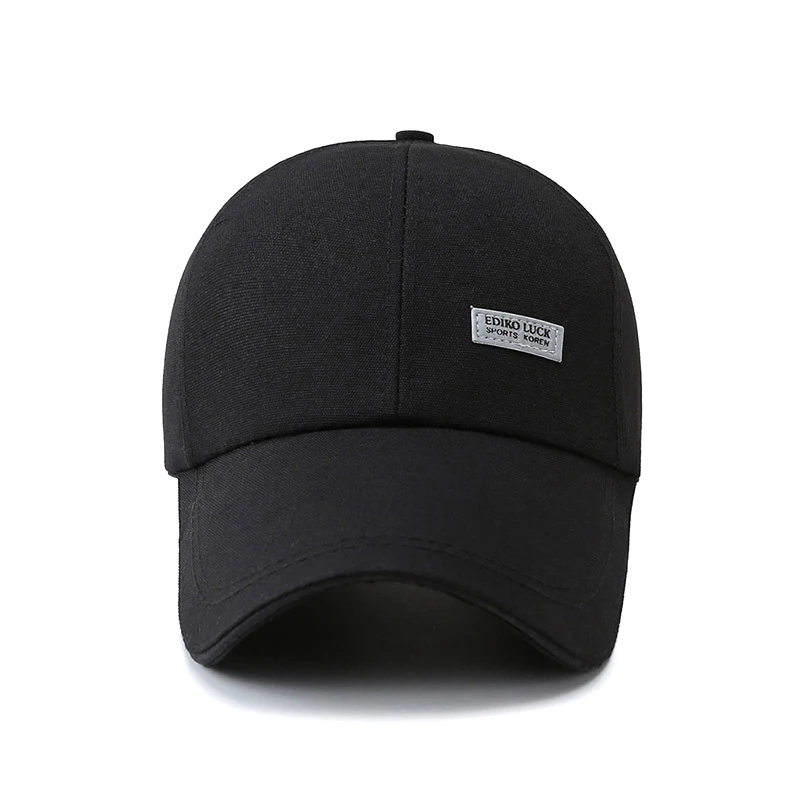 1Pcs Long Brimmed Baseball Cap Fashion Versatile Solid Color Dad Hat Adjustable Sun Hat Men Women Mountaineering Hat