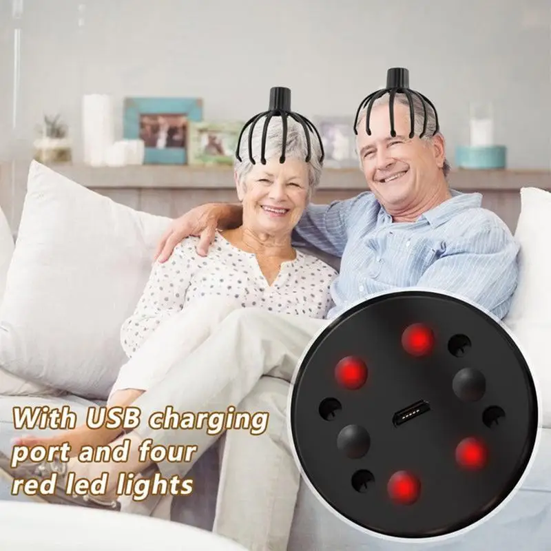 Electric Head Massager Octopus Massager 3 Modes Scalp Massager Therapy Device Cordless Portable Head - Image 4