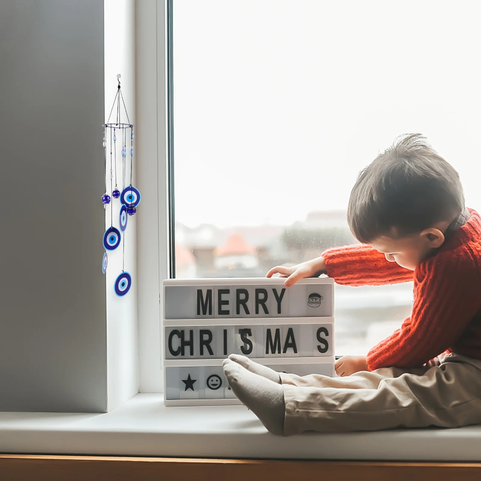 

1Pcs Outdoor Wind-Bell Decorative Pendant Hanging Garden Balcony Alloy Glass Wind Chime Ornament Gift Wind Chime Decor