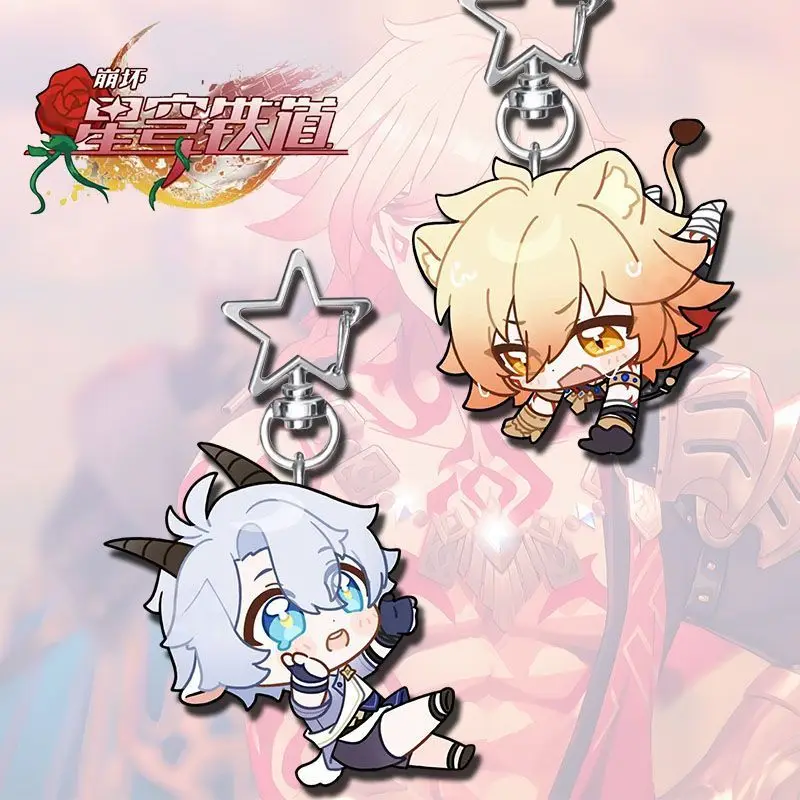 Game Honkai:Star Rail Phainon Anaxa Interactive Patterns Phone Chain Acrylic Cellphone Chain For Phone Lanyard Keychain Jewelry