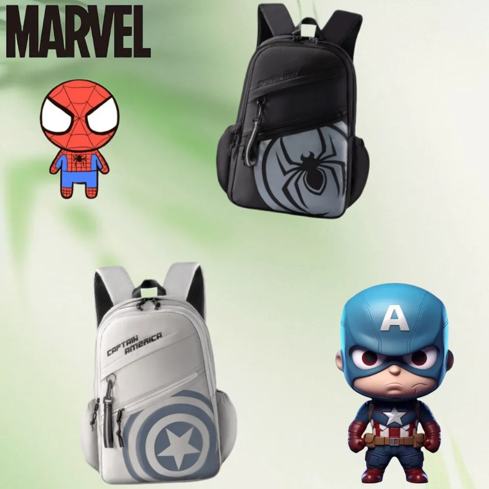 

Cool Marvel Captain America Spiderman Creative Anime Cartoon Pattern New Fashion Large Capacity Lightweight Portable Backpack