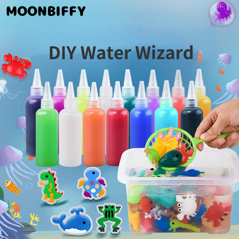 DIY Craft Painting Stickers Montessori Education Origami Magic Water Elves Kit Set Toys Children Gift Kids Craft