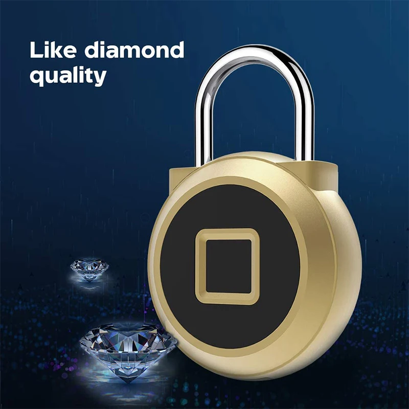 

Fingerprint Smart Padlock IP65 Waterproof Keyless Biometric Security Lock For Gym Locker/Wardrobes/Door