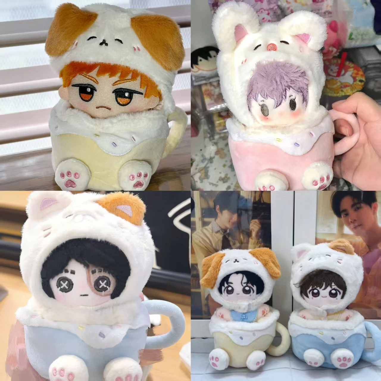 

10cm plush Doll Clothes Cute Afternoon Tea Series Doll Clothing Cape Plush Doll Clothes for Soft Anime Dolls Stuffed Animals