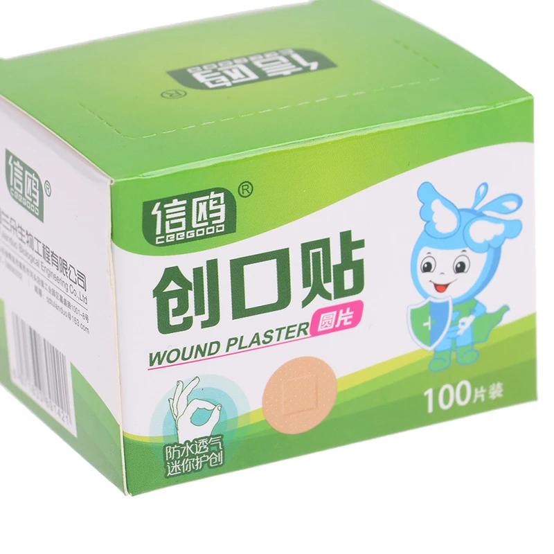100pcs/set Mini Round Disposable Medical Adhesive Bandage Band-aid Wound Plaster