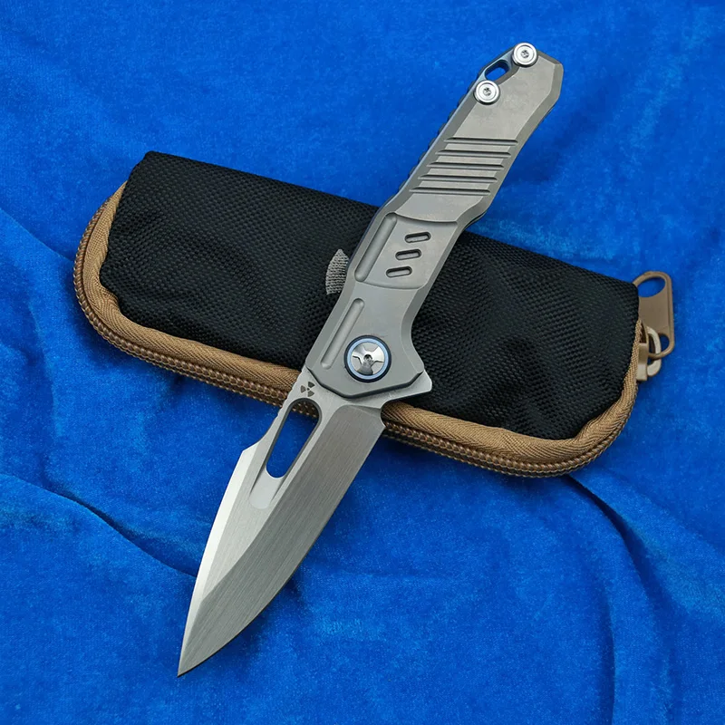 LEMIFSHE nuovo JR9710 coltello pieghevole M390 lama manico in titanio campeggio all'aperto caccia pesca escursionismo sopravvivenza frutta strumenti EDC