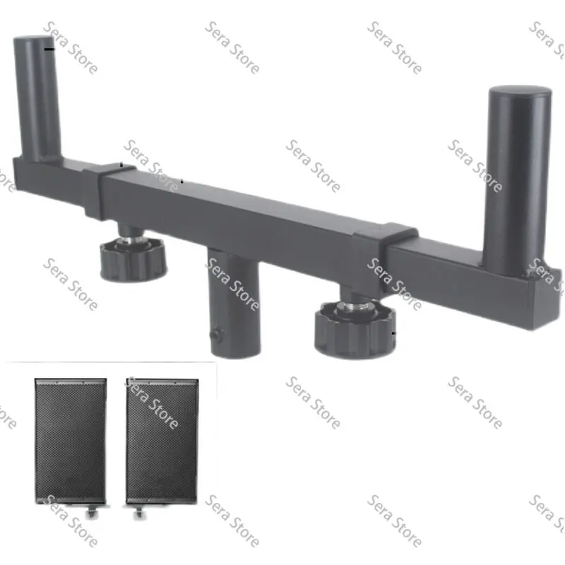 35mm Dual PA Speaker Stand Mount, Heavy Duty Cluster Pole Adapter, Space Saving for DJ Studio