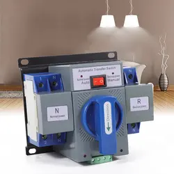 63A ATS Dual Power Automatic Transfer Switch for Generator Changeover Switch 2P, Generator Changeover Switch 50/60Hz