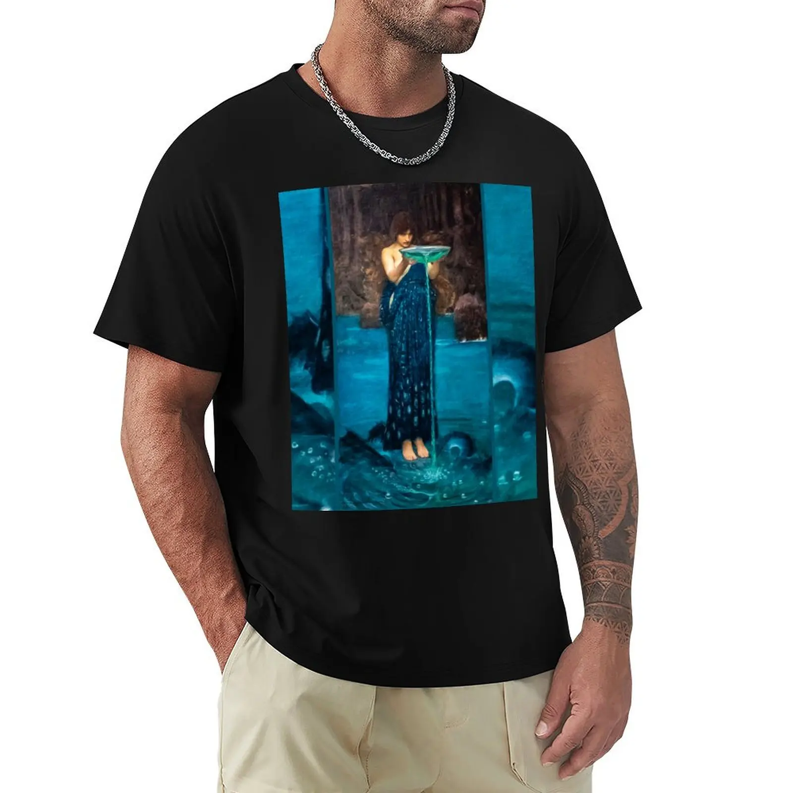 

Circe Invidiosa, John William Waterhouse, 1892, Pre-Raphaelite T-Shirt summer top mens t shirt